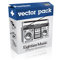 Premium Vector Pack – Eighties Music