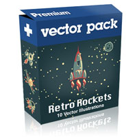 Premium Vector Pack – Retro Rockets