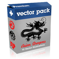 Premium Vector Pack – Asian Dragons