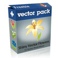 Exclusive Freebie Pack – Shiny Vector Flowers