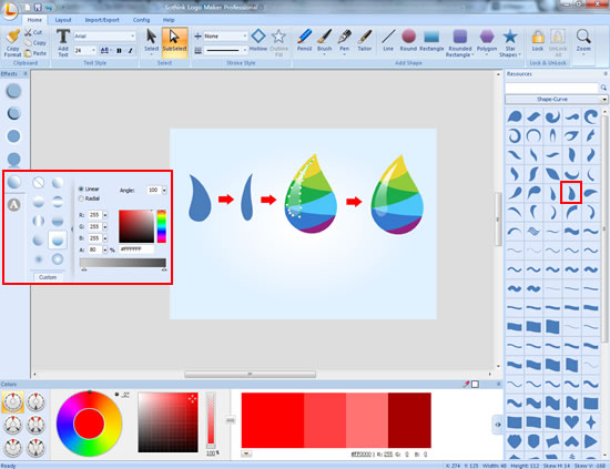 highlighting water drop