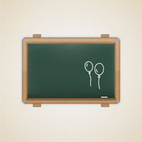 Create a Detailed Vector Chalkboard Icon