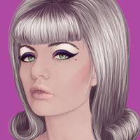 Changing Hair and Makeup to Create a Retro Style in Vector Portraits