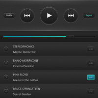 Create a Mobile Phone Music Player Interface