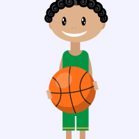 How to Illustrate a Cute Basketball Player With Simple Shapes