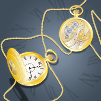 Draw a Glowing, Vector Pocket Watch – Front and Back
