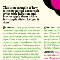 Creating a Question and Answer Format with InDesign Nested Styles