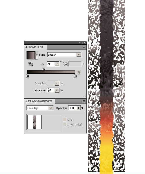 placing the burnng texture