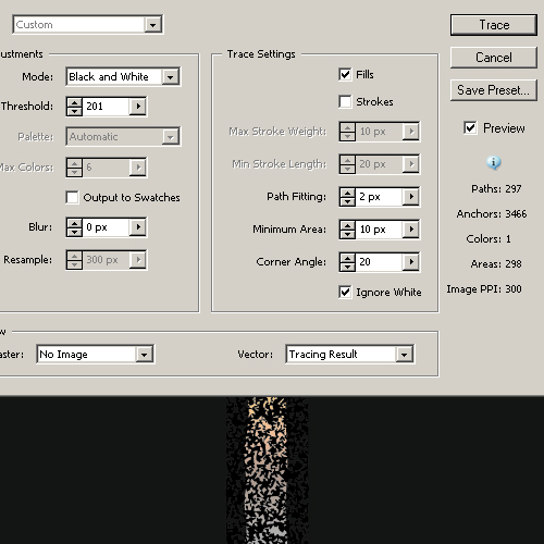 more texture tracing parameters