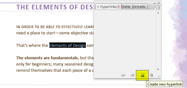 Step 1 - New Hyperlink
