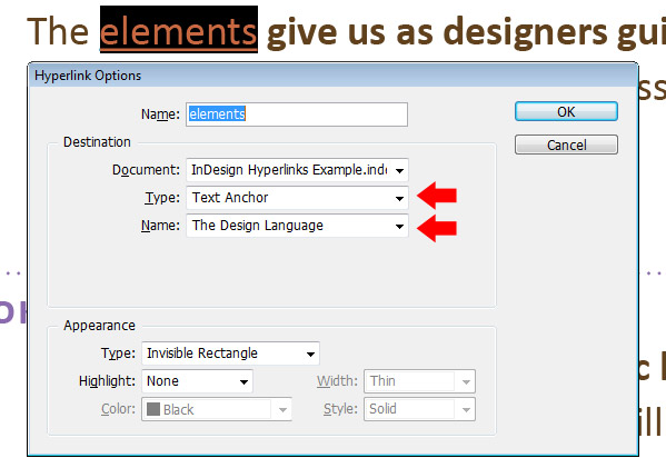 Creating a Text Anchor