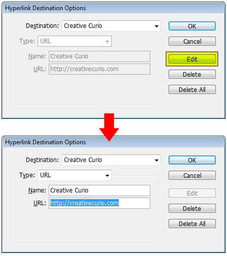 Step 3 - Edit Destination Dialog