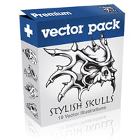 Premium Vector Pack – Stylish Skulls